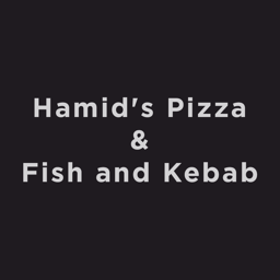 Hamid's Pizza, Fish and Kebab logo.